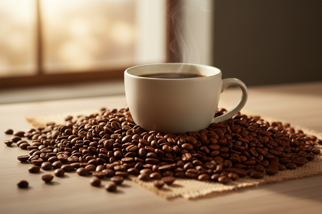 Clean premium coffee hero banner